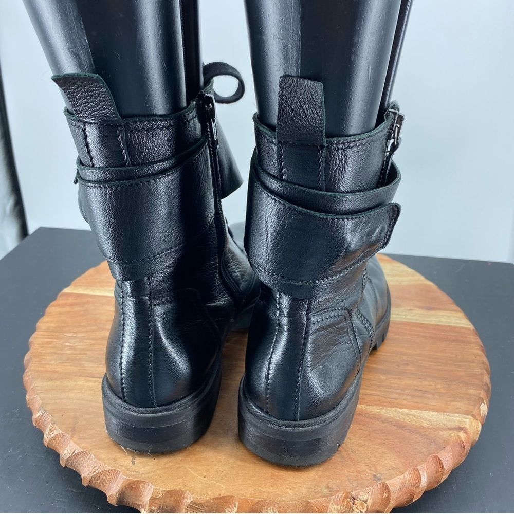 Donna Carolina women's leather ankle boots black  made in Italy sz 36 US 6 - Picture 4 of 8
